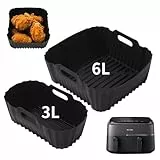 2 Pièces Accessoires Air Fryer pour Philips 3000 Dual Basket 9 Litres,Moule Air Fryer pour Philips Airfryer Série 3000,Moule Silicone Air Fryer pour Philips 6/3L