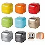 KUBDPQOR Boîte à Thé de Qualité Supérieure - Lot de 8 Boîtes à Thé de Différentes Couleurs - Métal, Parfaite pour le Thé en Vrac et les Sachets de Thé