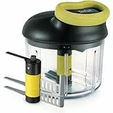 Tefal Hachoir manuel 5 secondes 900 ml Plus lames, Purée, Hacher, Découper, Mixer, Légumes et viandes, Noix, Oignons, Lames en acier inoxydable, Rapidité et facilité K1321324