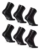 DANISH ENDURANCE 6 Paires de Chaussettes en Coton Premium, Respirantes & Douces, Homme Femme, Multicolore (Noir/Bordeaux, Noir/Gris), 43-47