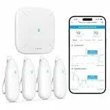 X-Sense WiFi Thermomètre Hygromètre Intérieur, Smart Moniteur de la Température et de l'Humidité avec Alertes sur l'App, Exportation Gratuite des Données Stockées, Compatible avec Alexa, STH55