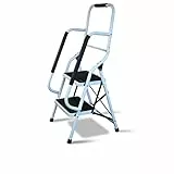 Marchepied avec Main Courante, marches antidérapantes, Portable, Durable et Robuste, Large pédale Multi-Usage pour la Maison et Le Bureau