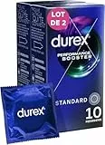 Durex Longer Pleasure - 20 Préservatifs Retardant Extra lubrifiés - Prolonge la durée du rapport - Le packaging peut varier (Performance Booster)