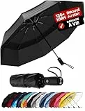 Repel Umbrella Parapluie Pliant Résistant au Vent - Ouverture Automatique Facile - Parapluie Compact et Durable, Armature en Fibre de Verre Solide, Dôme Imperméable – Tient dans un Sac à dos ou à Main