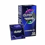 Durex Performance Booster - 10 Préservatifs Retardant Extra lubrifiés - Prolonge la durée du rapport - Le packaging peut varier (Longer Pleasure)