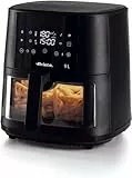 Ariete 4630 Friteuse à air 9L, 1500W, Capacité 9L, 8 programmes, Fonction Grill, Jusqu'à 3,5 kg d'aliments frits, Température jusqu'à 200°C, Panier transparent, Noir