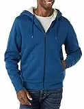 Amazon Essentials Sweat à Capuche avec Fermeture Éclair intégrale et Doublure en Polaire Sherpa Homme, Bleu Foncé, XL
