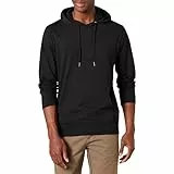 Amazon Essentials Sweatshirt à Capuche Entièrement en Jersey Léger Homme, Noir, M