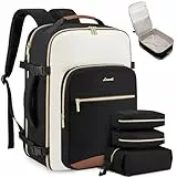 LOVEVOOK Sac à Dos Voyage Cabine Avion 45x36x20 pour Femme Homme - Bagages Valise Easyjet Ryanair - Étanche, pour Ordinateur Portable, Travail, École, Loisir