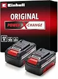 Original Einhell Système à double batterie 4,0 Ah Twinpack Power X-Change (Li-Ion, 18V, 2x 4,0 Ah, adapté à tous les appareils PXC, gestion proactive de la batterie, cycles de charge adaptés à l'état)