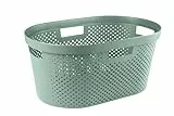 CURVER Panier de rangement Infinity 40L - Rangement Multiusage, Empilable et Emboîtable - 26,5 x 58,5 x 38 cm - Nouveau Vert