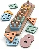 Tosekry Jouet d'activité et de Développement Bebe 1 2 3 an, Montessori Bois Puzzle Enfant 1 2 3 Ans, Cadeaux d'anniversaire