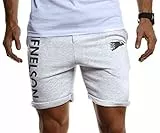 Leif Nelson Short de sport pour homme LN-06296, Noir/gris, M