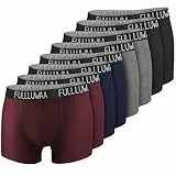 Fullluwaa Boxer Homme Calecon Homme Lot de 8 Confortable et Doux Caleçon Coton Ceinture Élastique