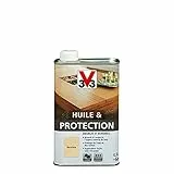 V33 Huile & protection pour meubles et boiseries, Incolore 0,5L