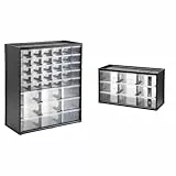 Stanley 1-93-981 Organiseur 39 Compartiments - 8 Étages - 33,6 X 16 X 44,5 cm & 1-93-978 Organiseur 9 Compartiments - 3 Étages - Ossature En Polypropylène Résistant - 21.3 X 36.5 X 15.5 Cm