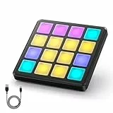 Donner Contrôleur MIDI Pad Beat Maker Machine, Boîte à Rythmes Portable avec 16 Pads de Rythme, Répétition de Notes et Logiciel de Production Musicale, Contrôleur MIDI USB avec 40 Cours,STARRYPAD MINI