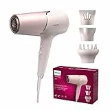 Philips Sèche-cheveux Série 5000 avec technologie ThermoShield, diffuseur de volume et concentrateurs de 9 mm et 11 mm, couleur pêche nacrée (modèle BHD530/20)