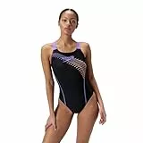Speedo Medley Logo Maillot de Bain Une Pièce pour Femme, Bright Peach, 42