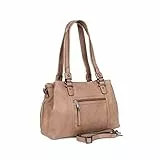 Hexagona - Sac porté épaule 2 anses - Compatible téléphone Portable - pour Femme - Collection Gracieuse - Écorce