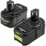 2Pack 5.5Ah remplacemet pour Ryobi 18V Batterie RB18L50 18V 5.5Ah Batterie de Rechange RB18L50 RB18L40 RB18L25 RB18L15 RB18L13 P108 P107 P122 P104 P105 P102 avec indicateur LED