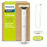 PHILIPS Oneblade Intimate - Conçu pour l'Entretien, la Coupe et le Rasage des Poils Pubiens, avec une Protection Renforcée de la Peau, Modèle QP1924/30