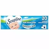 SOUPLINE Voiles Sèche-Linge Adoucissants Grand Air, Parfume le Linge de Maison, Parfum Longue Durée,Complément Idéal à Votre Lessive et à Votre Adoucissant Linge, 20 Lingettes Soupline Grand Air