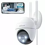ieGeek 5MP 360° Camera Surveillance WiFi Extérieure, PTZ Caméra IP Exterieur avec 24/7 Enregistrement, Vision Nocturne Couleur, Détection Humaine, Audio Bidirectionnel, Sirène et Alarme Lumineuse