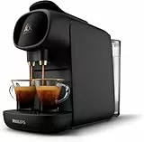 Philips L'Or Barista Sublime, Machine à Café à Capsules, Piano Noir, Reconnaissance des Capsules Doubles, 1 ou 2 Tasses, Bac d'Égouttement Réglable (LM9012/60)