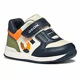 Geox Bébé garçon B RISHON Boy A Basket, Navy/Lt Orange, 19 EU