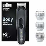 Braun Tondeuse Electrique Pour Le Corps Series 3 Homme, Torse, Aine, Aisselles, Styling Et Plus, Pour Un Rasage Doux, Aux Sabots Clipsables, Lavable, 80 Min D'autonomie, 3340