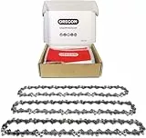Lot de 3 Chaînes de Tronçonneuse Oregon, Pas de 3/8' Low-Profile, Epaisseur de maillon 0,043' (1,1mm), 52 Maillons pour Guide-Chaîne de 35cm / 14', Compatibles avec Bosch, Dolmar, Makita et autres