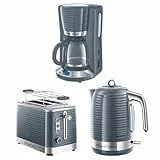 Set Russell Hobbs Inspire gris: Cafetière Filtre [Programmable] 24393-56 + Russell Hobbs Grille Pain [Fentes XL] 24373-56 + Russell Hobbs Bouilloire électrique [Design et Performance] 24363-70