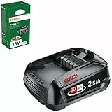 Bosch Batterie de Rechange 18 Volts (2,5 Ah, Compatible avec Tous Les appareils du système écologique Bosch Home & Garden 18 Volts)
