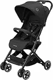 Maxi-Cosi Lara², Poussette Canne, 0-4 ans, 0-22 kg, Poussette Bebe Légère et Compacte, 3 Positions d'Inclinaison, Position Allongée, Pliage Automatique, Bandoulière, Essential Black