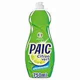 PAIC - Liquide Vaisselle Paic Citron Vert Super Dégraissant - Nettoie - Dégraisse - Élimine les mauvaises odeurs - 750 ml