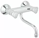 GROHE Costa L Mélangeur Mural Evier Monotrou avec bec orientable, Chromé, 31187001, (Import Allemagne)