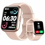 Montre Connectée Femme, 1,85' Homme Smartwatch pour Samsung iPhone Android, Alexa intégrée 3ATM 100+ Modes Sportifs Moniteur de SpO2/Sommeil/Fréquence Cardiaque/Podometre/Calories Rose