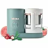 BÉABA - Babycook Néo - Robot Bébé Made in France - Mixeur-Cuiseur - Bol en Verre et Cuve Inox - Diversification alimentaire - Petits pots bébé maison - Cuisson Vapeur Douce Rapide - Eucalyptus