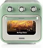 Ariete Vintage, 4632 Friteuse et Four 2en1, Capacité 16 L, Paniers et Rôtisserie en acier inoxydable, Température jusqu'à 230°, Minuterie 60 minutes, Double Verre, 1400W, Vert