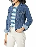 Amazon Essentials Veste en Jean (Disponible en Grande Taille) Femme, Délavé Moyen, L