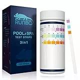 RUNBO 3 en 1 Testeur Piscine pour Eau de Piscine et Spa 150 Test durete d'eau pour Tester Chlore Libre, L'alcalinité Totale et pH