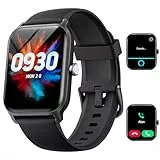 Montre Connectée Homme pour Samsung,iPhone,Android,1.91' Montre Connectée Femme avec Appel Bluetooth,Voix de l'IA,Alexa intégrée,Smartwatch Moniteur de SpO2,Sommeil,Podometre,Calories,IP68-Noir