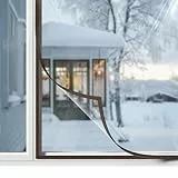 BKSAI Magnétique Isolant Fenetre anti Froid Film anti Condensation Film Isolant Fenetre Thermique Calfeutrage Fenetre Découpable sur Mesure