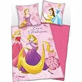 Housse de Couette Princess Disney - 140x200 + 1 Taie 63x63cm (Parure de Lit Disney)