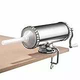 COSTWAY 2,5 kg Poussoir à Saucisses, Machine à Saucisse Remplissage de Saucisse en Alliage d'Aluminium avec 3 Tubes de Diamètre Différent, Conception Simple et Fixable sur Table