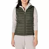Amazon Essentials Doudoune Pliable Imperméable Légère Femme, Vert Olive, XL