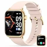 Montre Connectée Femme avec Appel Bluetooth, Touchscreen Montre Intelligente avec 123 Modes Sport Tension Artérielle Fréquence Cardiaque Moniteur de Sommeil Montre de Fitness pour Android iOS