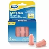 SIESOE 2025 Pro Version bouchon d'oreille, Mousse à Mémoire Thermique pour Voyage, Travail, Dormeurs Latéraux & Réduction du Bruit (5 Paires avec Étui) (Rose, Moyen)