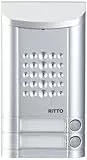 Schneider Electric Ritto 1271942 Minivox Interphone 2 boutons Blanc/alu Aluminium Moderne
